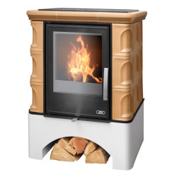 Kachlová kamna ABX Iberia s výměníkem naturbraun